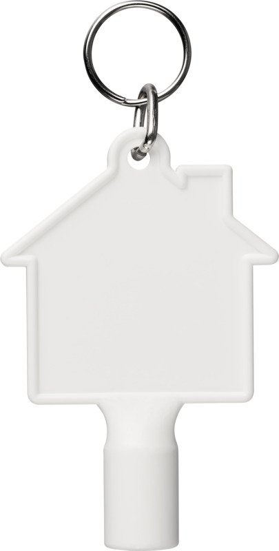 Maximilian house-shaped recycled utility key keychain