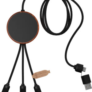 SCX.design C40 5-in-1 rPET light-up logo charging cable and 10W charging pad