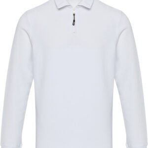 Apollo 245 g/m² long sleeve unisex half zip polo